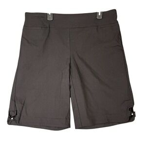 Coral Bay Shorts Womens 16W Mid‎ Rise Easy Care Elastic Waist Golf Tennis Resort